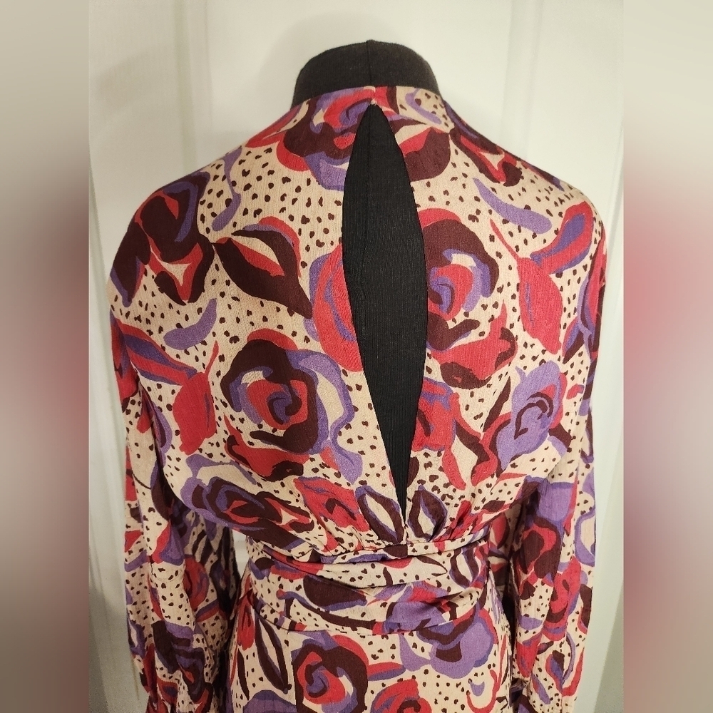 NWT Jane Wood Beautiful Wrap Dress Size 38 - Picture 9 of 10